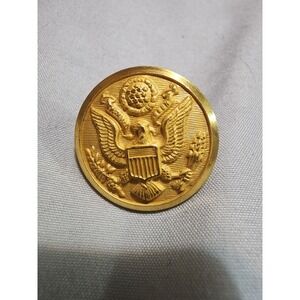 Vintage Rare Swank Gold Tone Metal American‎ Great Seal Uniform Button